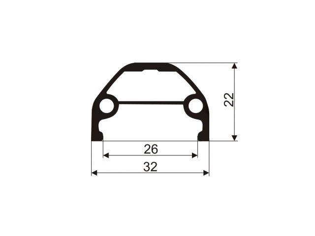 Обод 26" CrazyBike FLIP 32mm 32H Черный - Laser Logo — изображение 3