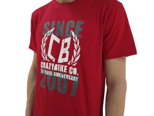 Футболка CRAZYBIKE CO. 10 YEARS ANNIVERSARY Red - L