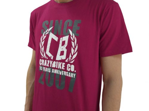 Футболка CRAZYBIKE CO. 10 YEARS ANNIVERSARY Wine - L