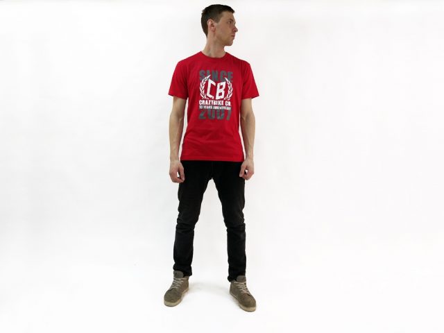 Футболка CRAZYBIKE CO. 10 YEARS ANNIVERSARY Red - S — изображение 2